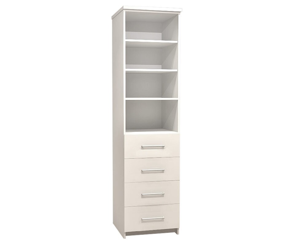 Armoire de rangement 3 tablettes, 4 tiroirs