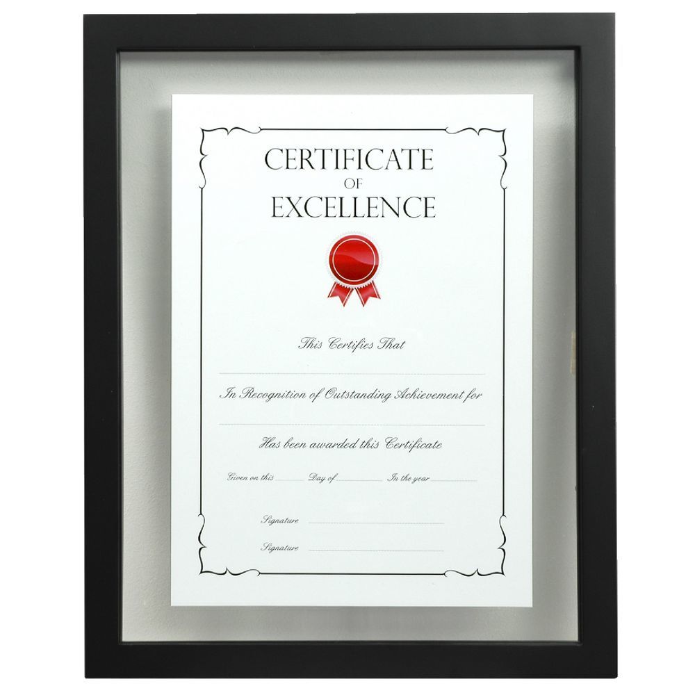 Float Mount A4 Certificate frame
