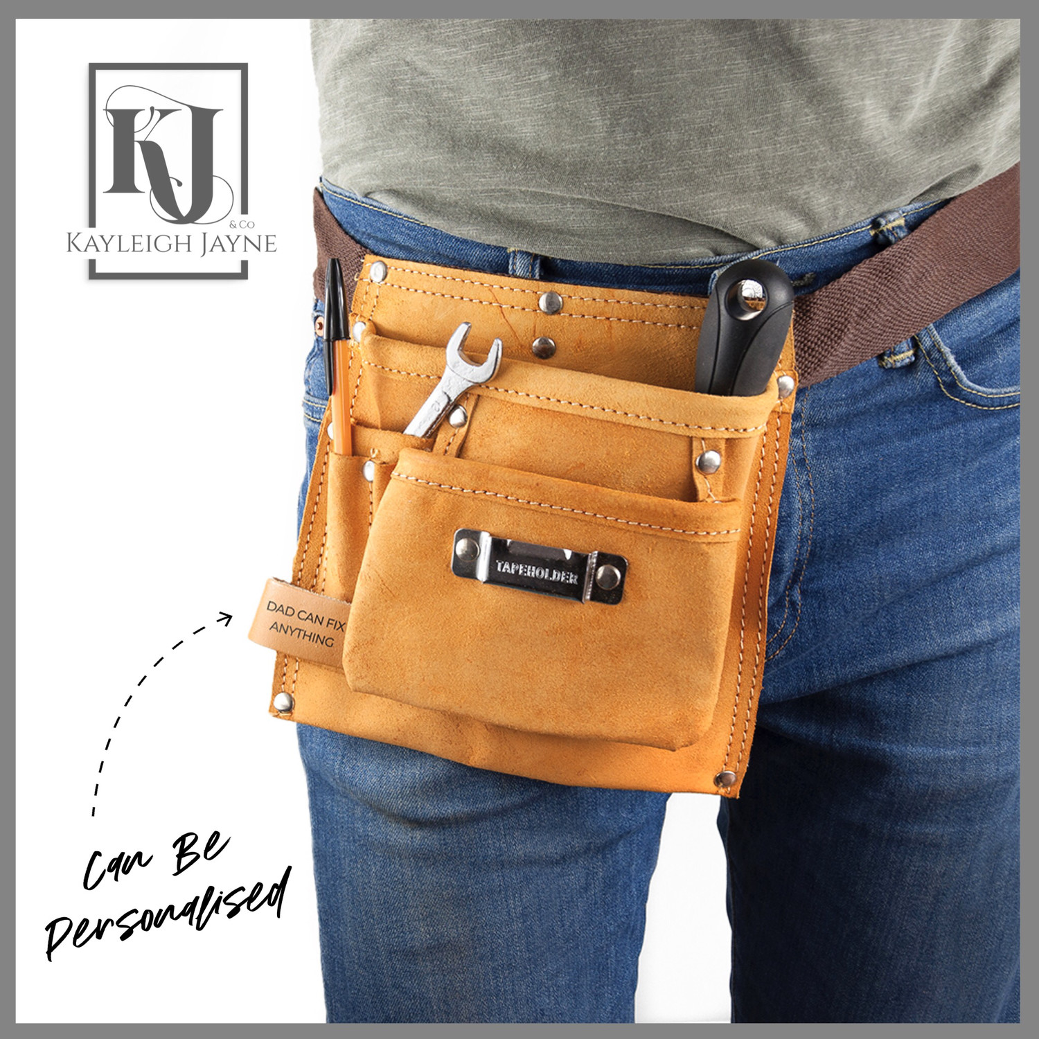 Personalised Heavy Duty Leather Tool Belt