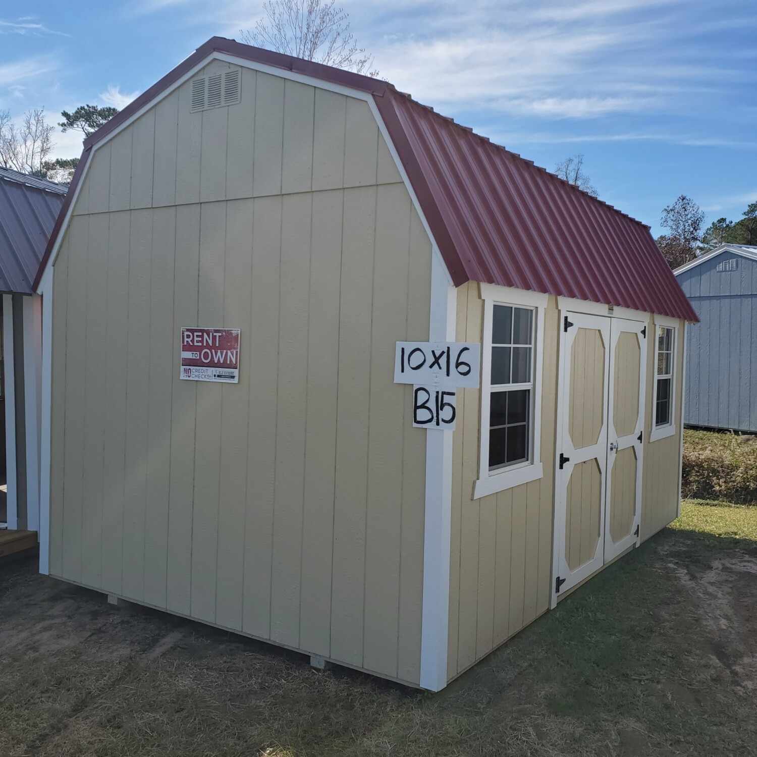10x16 Lofted Barn Side Entrance Sheds & Buildings For Sale Winnabow