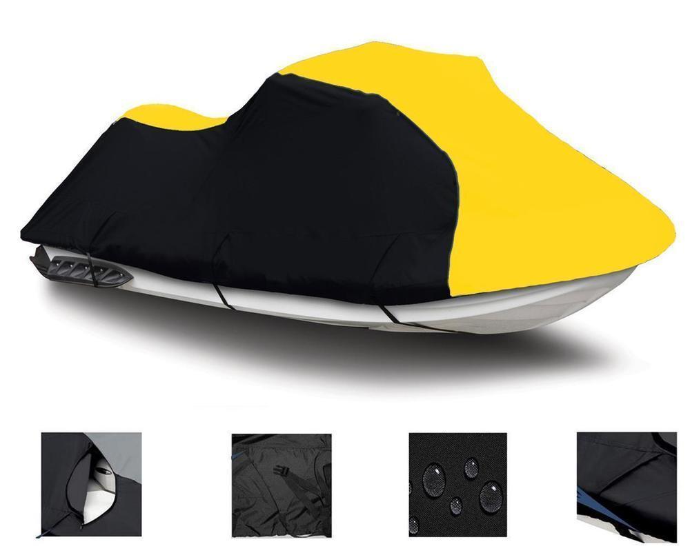 Deluxe Trailerable Jet Ski Covers 600 Denier Black/Yellow