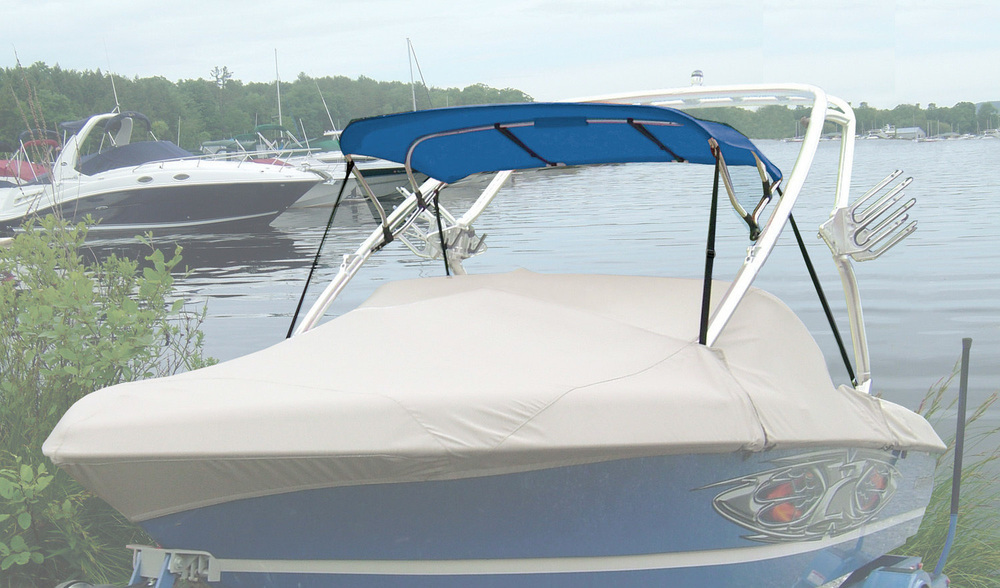 7 OZ Material Complete TOWER BIMINI TOP for Wakeboard Tower Boats 4'L X