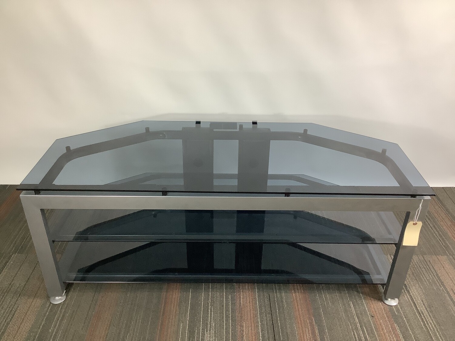 Large 2Tier Glass Entertainment Center (A1E7)