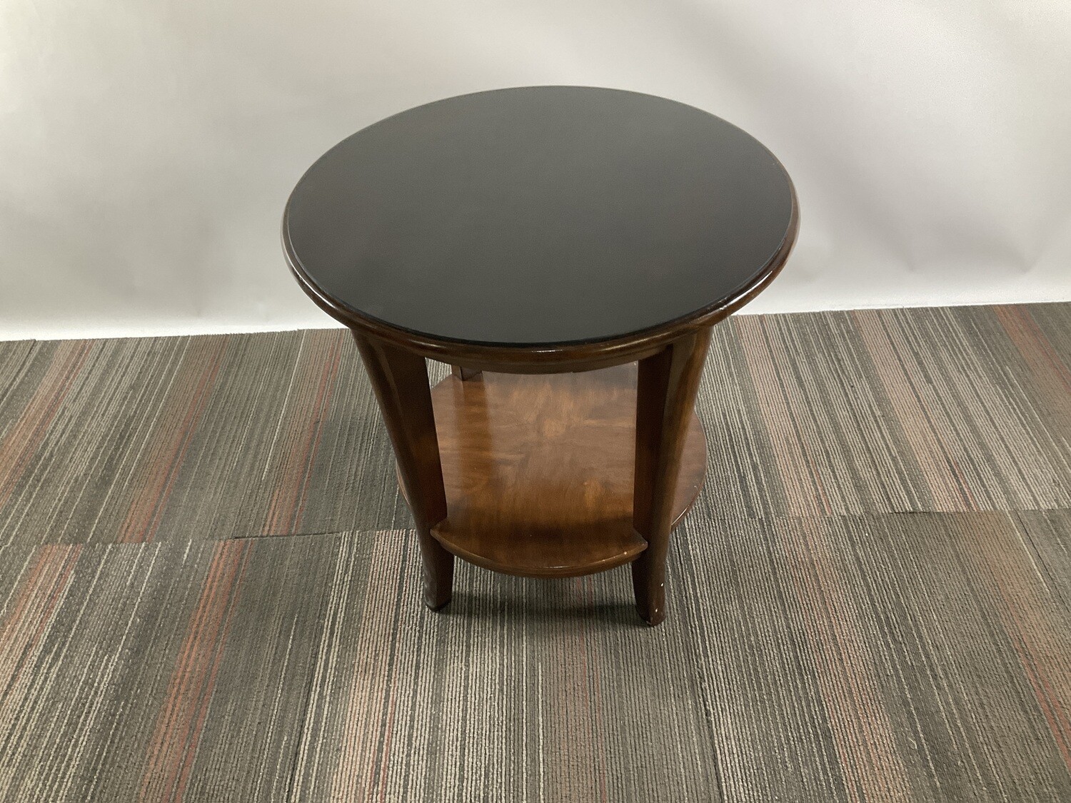 Wood/Glass Top Side Table (A1CE1)