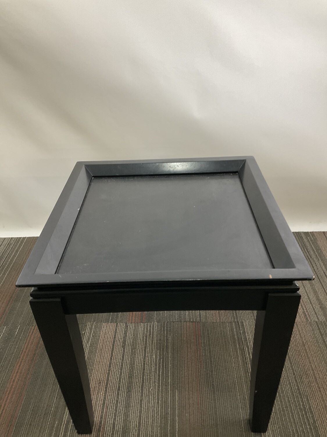 Black Solid Wood End Table (A1224)