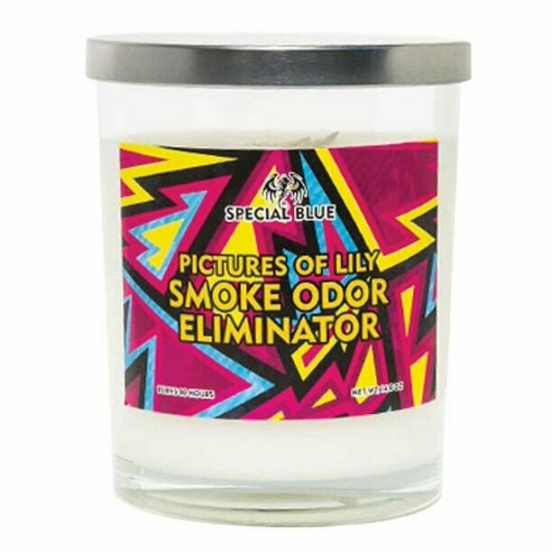 Special Blue Odor Eliminator Candle 14.8oz/ Pictures of Lily