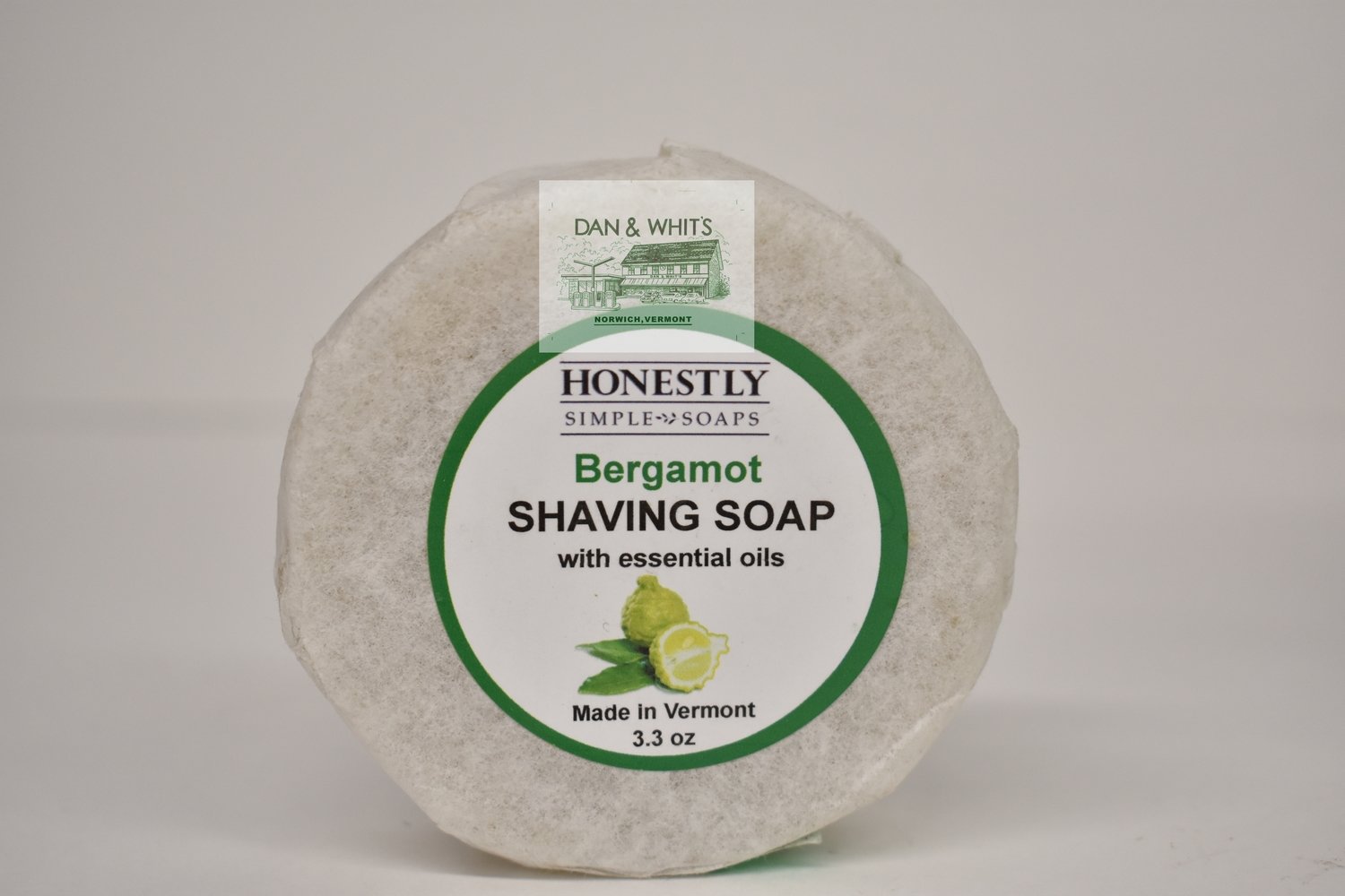 Honestly Bergamot Shaving Soap with essential oils. 3.3 oz