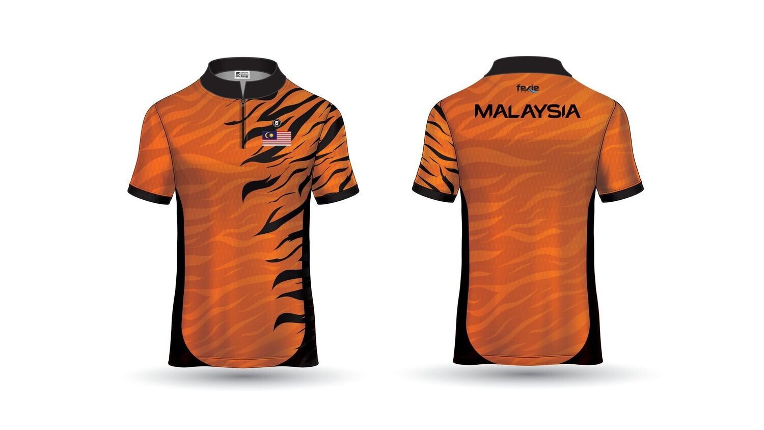 Malaysian Tiger Jersey Orange Sleeve