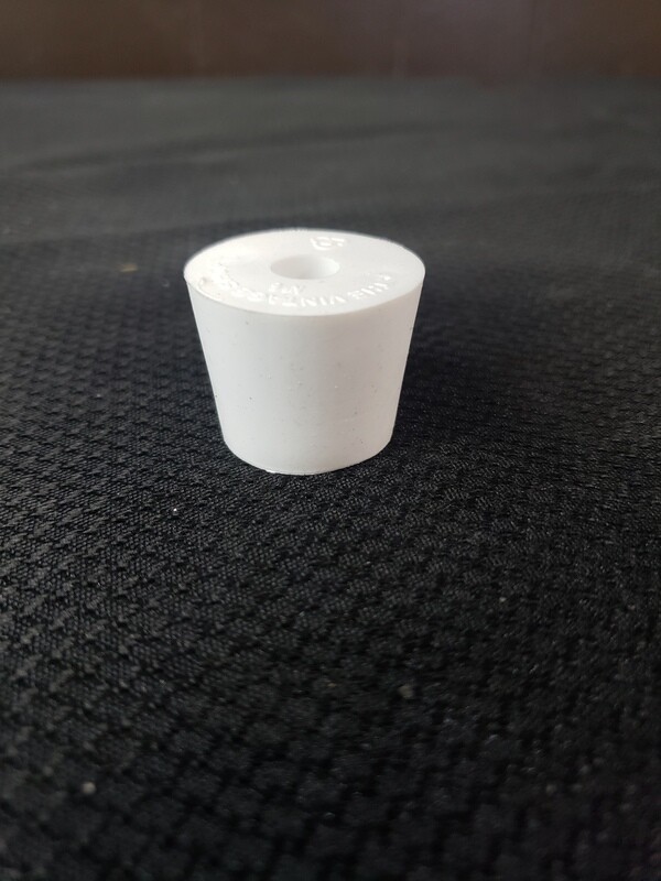 Rubber Stopper, 6 with Airlock Hole,