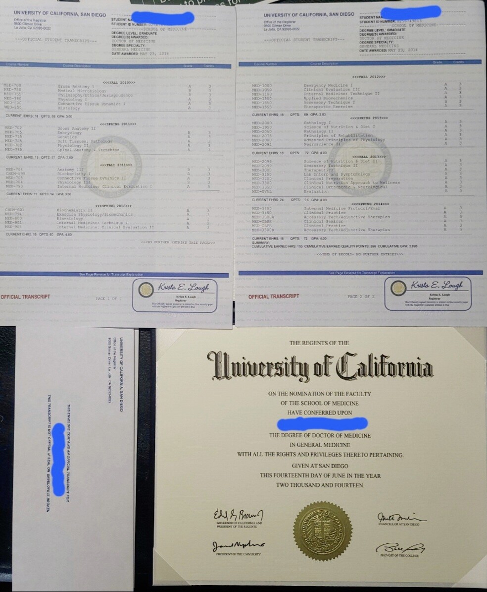 College Diplomas + College Transcripts