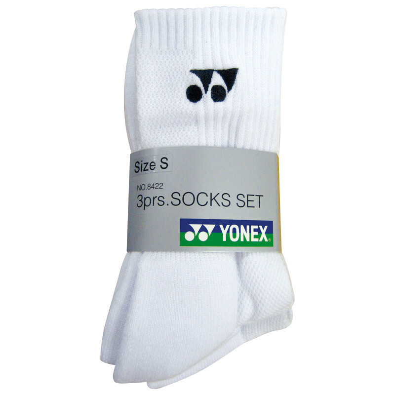 Yonex Men's Socks White 3 Pairs