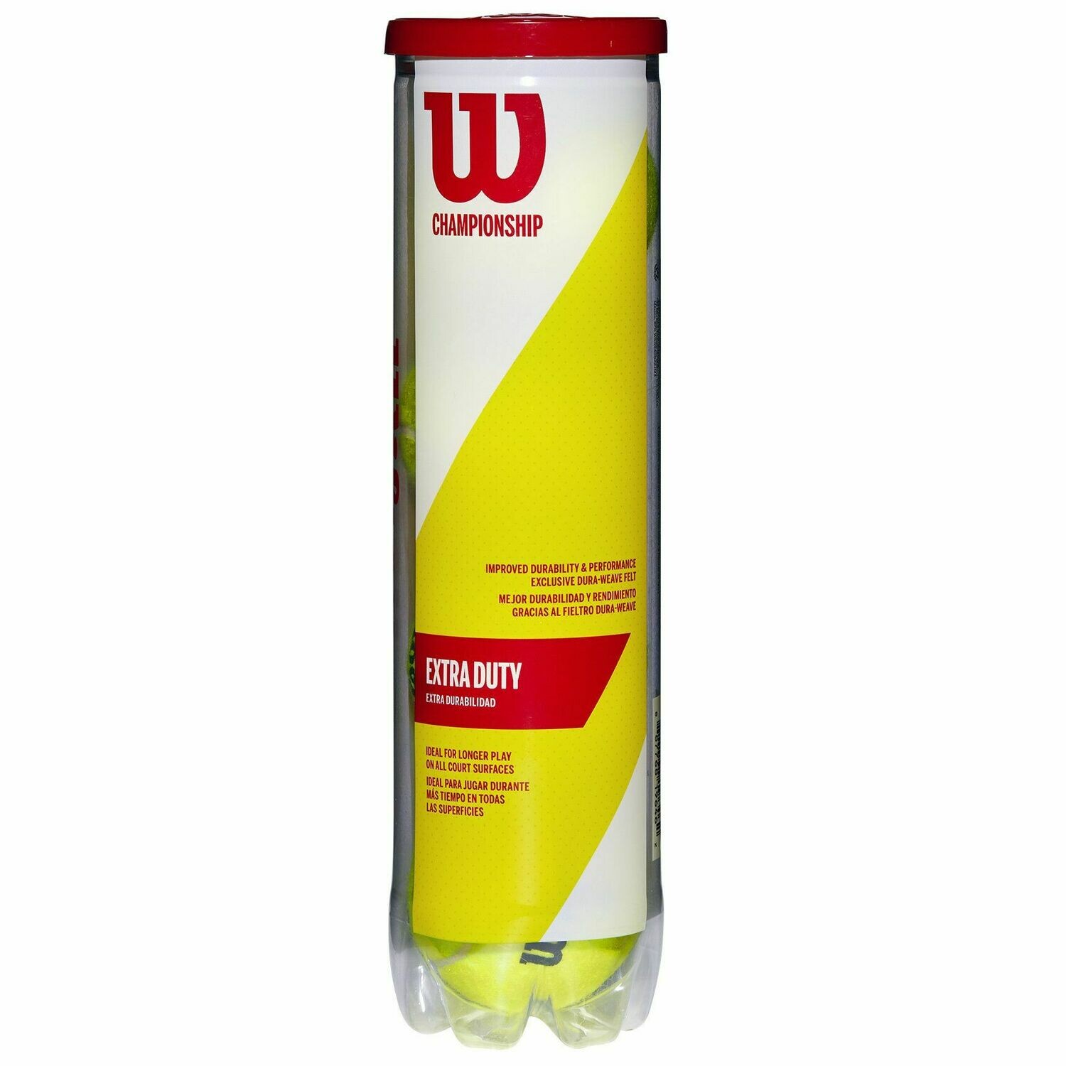 Wilson Championship Extra Duty Tennis Balls 4 Ball Tube