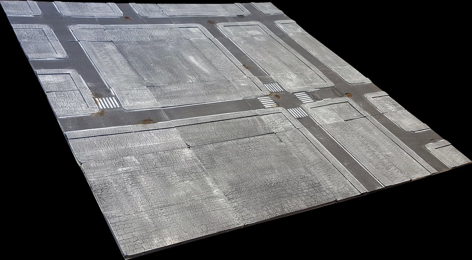 4'x4' Urban Battlefield Terrain Set for Wargames &amp; RPGs