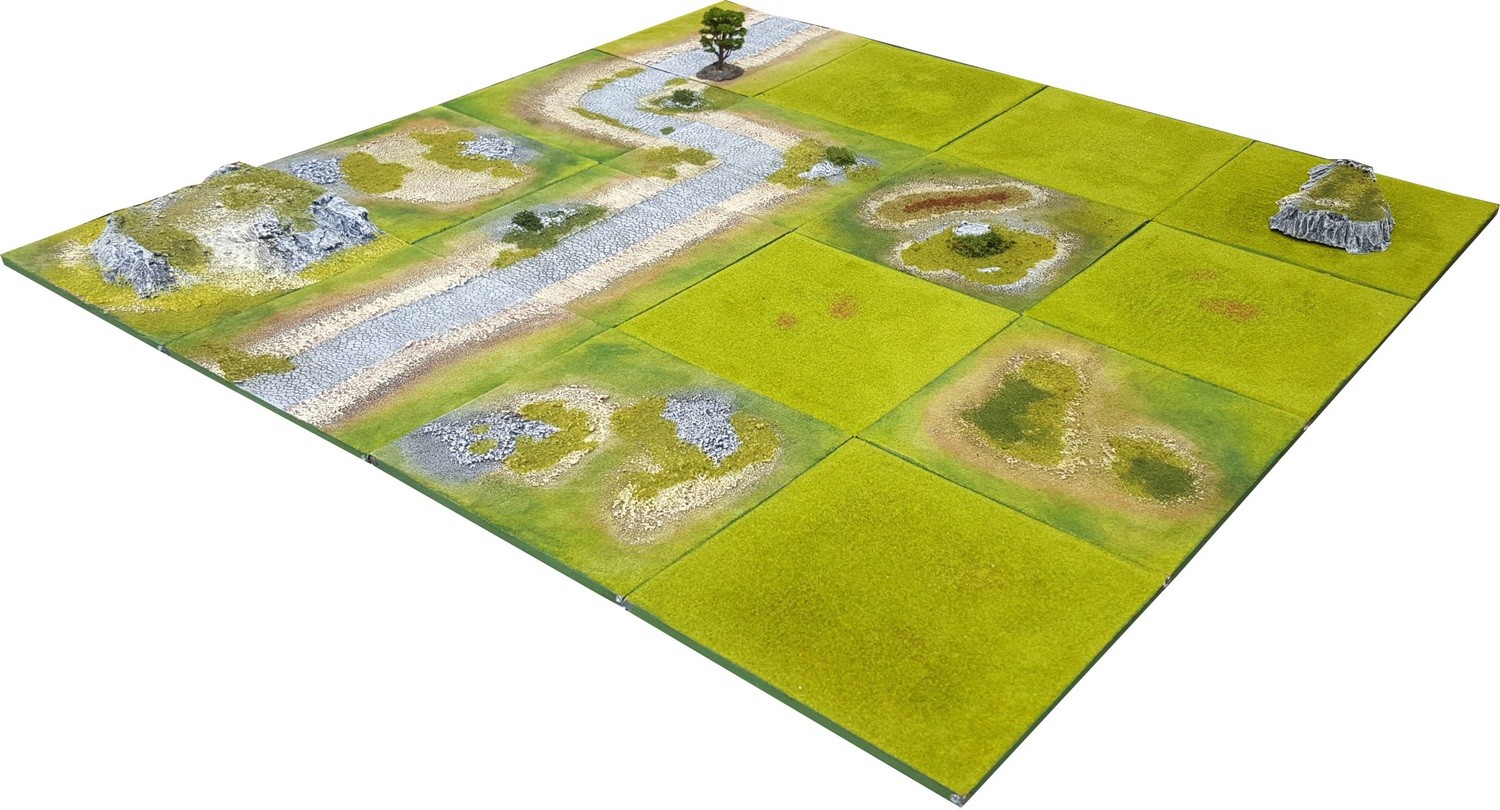 4'x4' Modular Painted Terrain Board for Wargames & RPGs