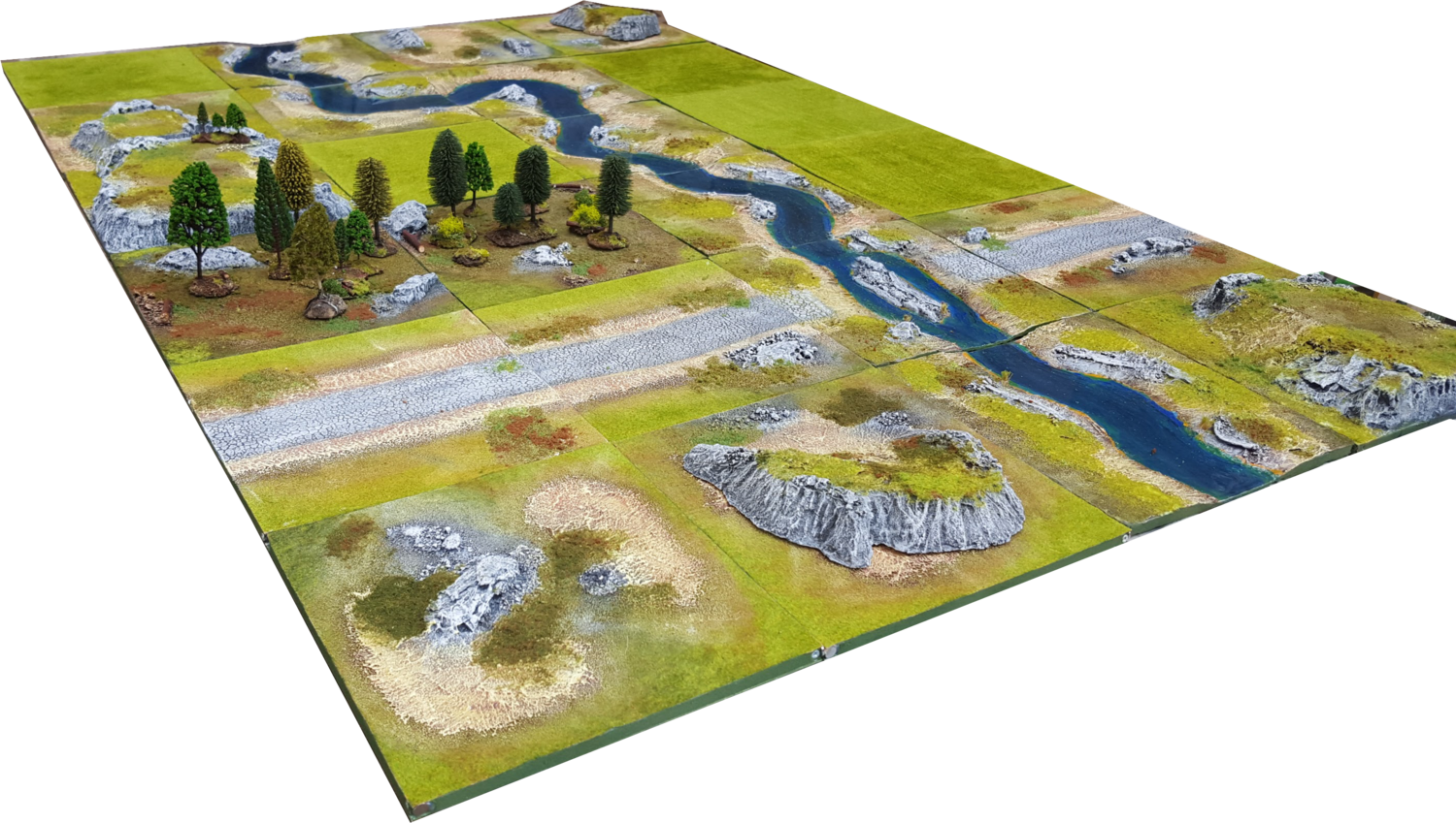 6'x4' Modular Painted Terrain Board for Wargames & RPGs