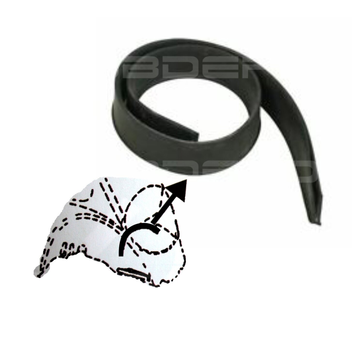 EMPI 98-8133 Engine Compartment Bell Housing Seal, Fits VW BUG BUS GHIA