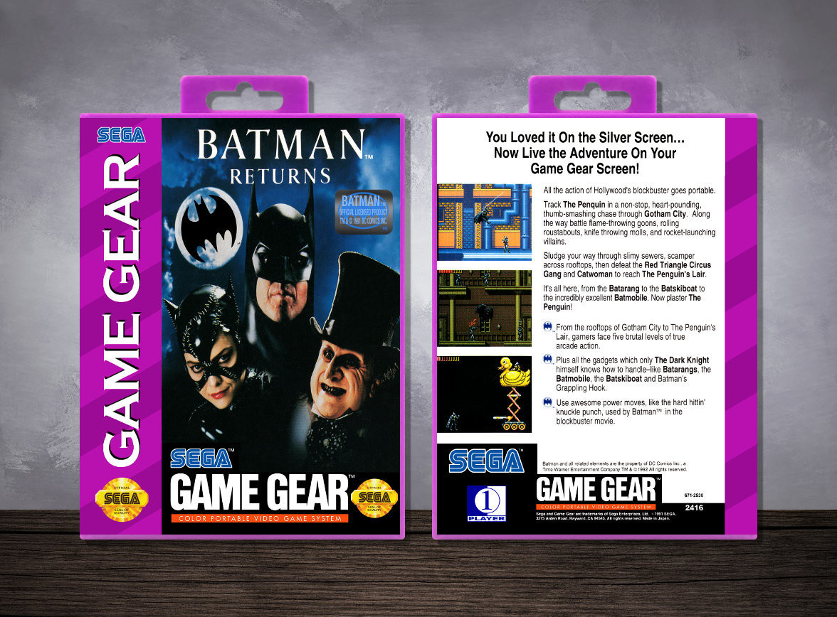SEGA Game Gear Game Case Batman Returns