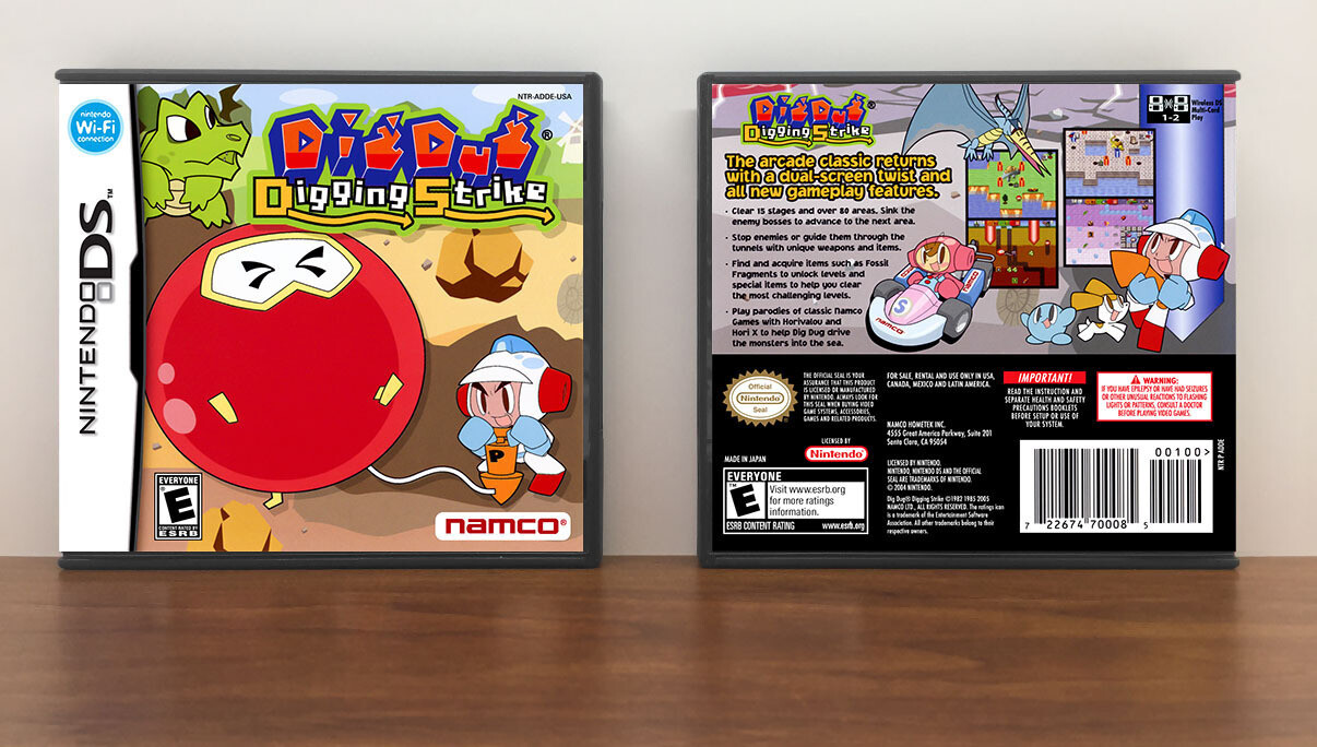 Dig Dug Digging Strike DS Game Case
