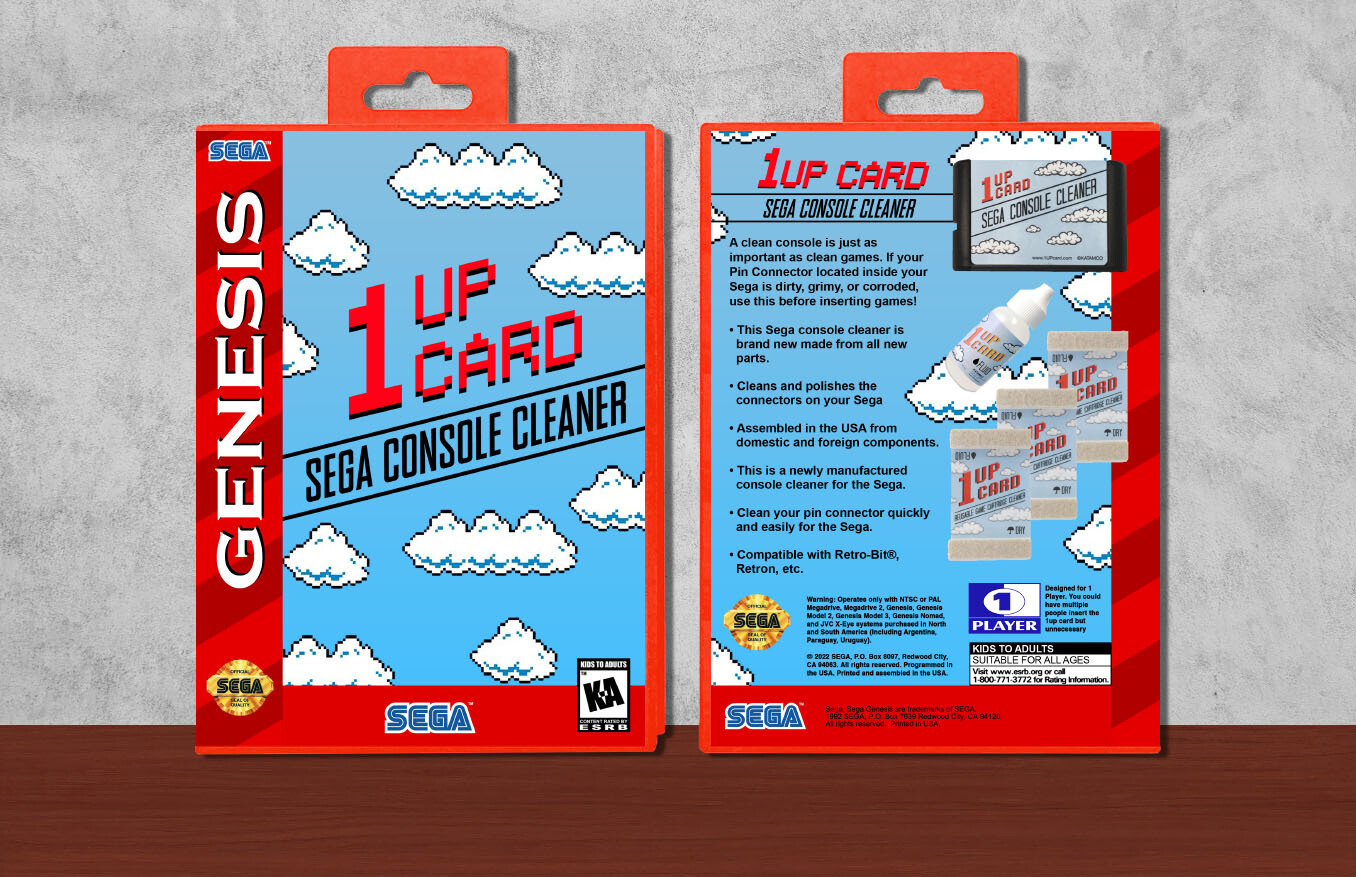 1UP Card - Sega Console Cleaner