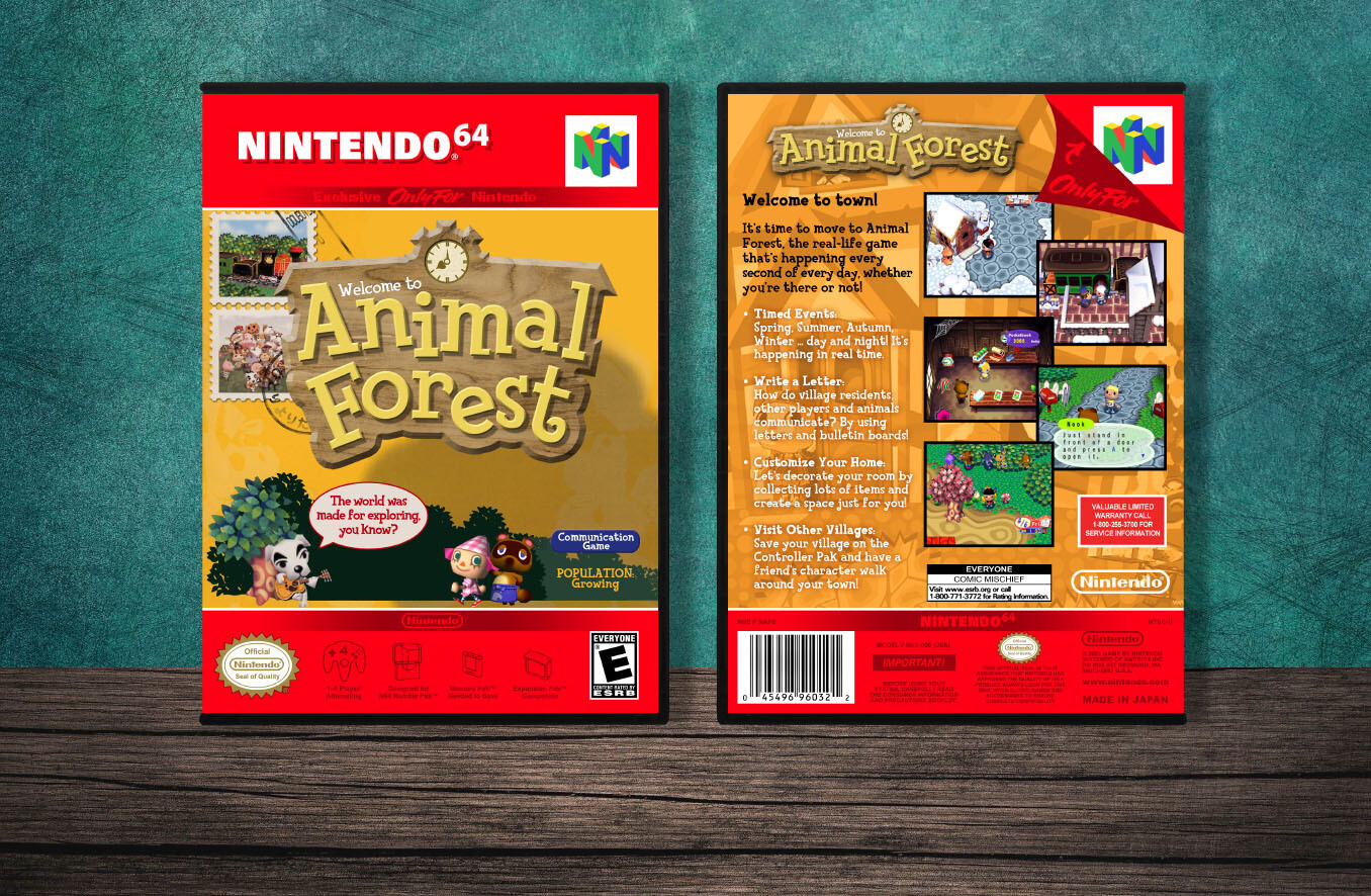 Animal Forest N64 Video Game Case