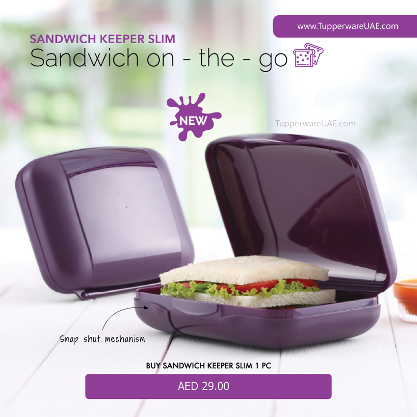 Tupperware Sandwich Keeper Slim 1pc