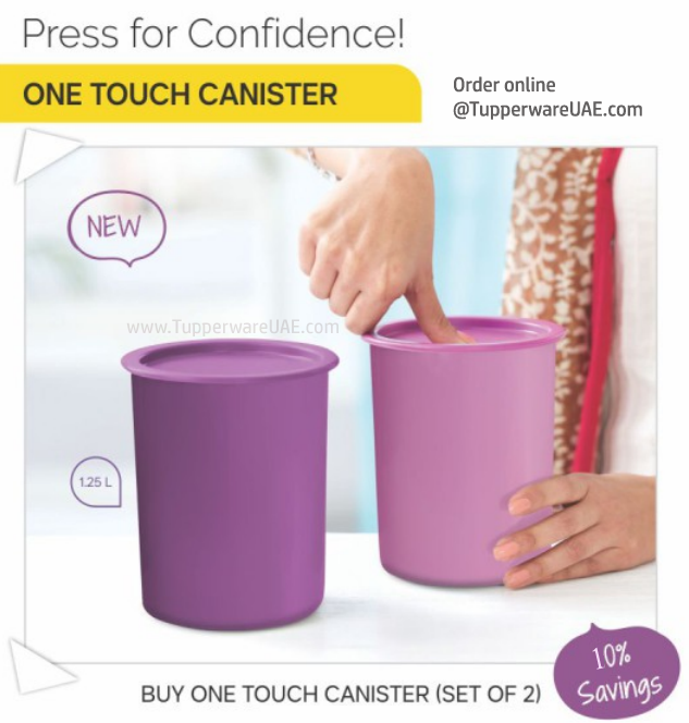 Tupperware One Touch CanisterSet of 2