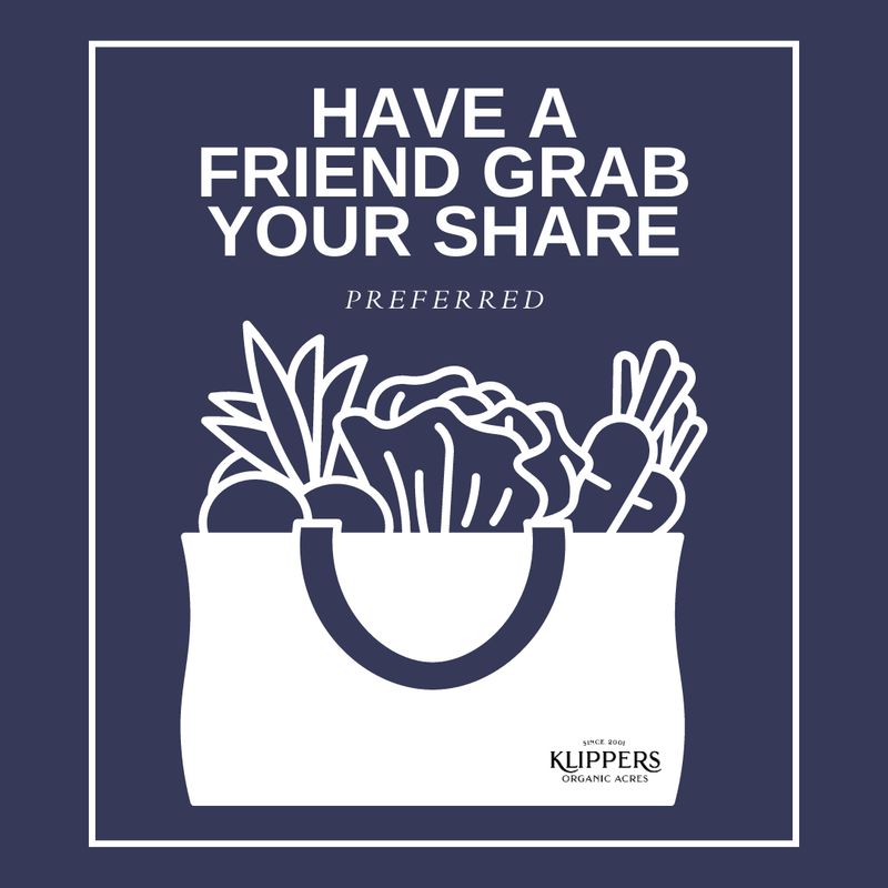 Have a friend pickup your share