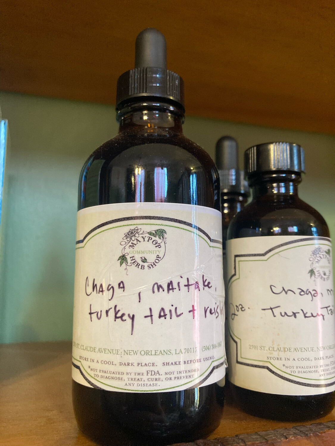 Chaga, Maitake, Turkey Tail, Reishi Mushroom Extract by Qualla Medicine Makers 1 oz. Store