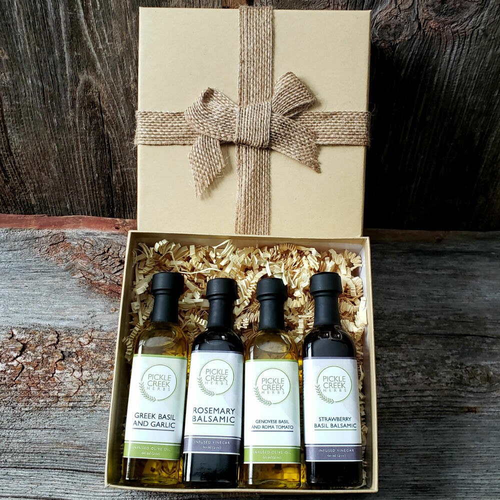 Best Sellers Olive Oil & Balsamic Vinegar Gift Box Pickle Creek Herbs