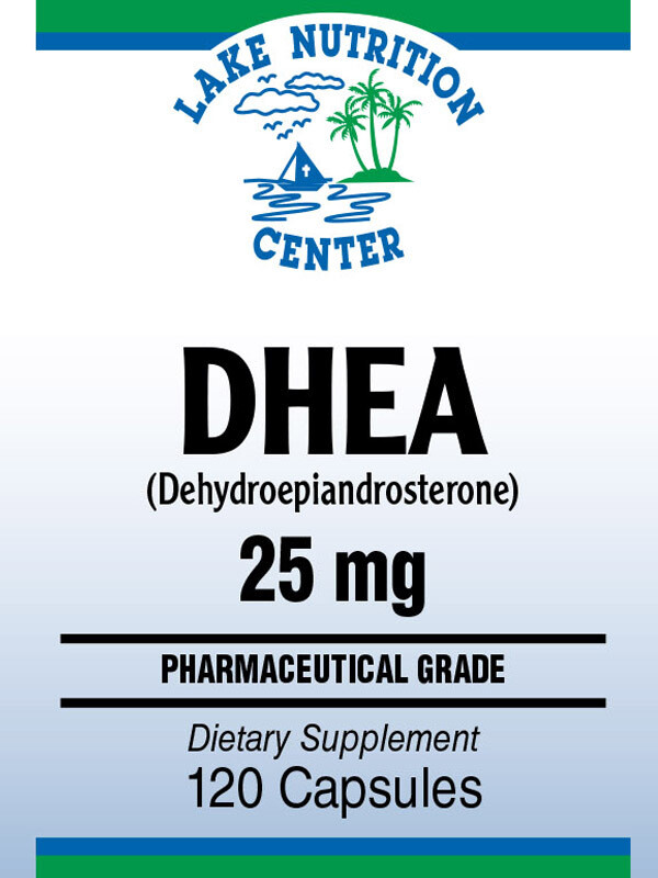 DHEA 25mg 60 Capsules Vitamin & Supplement Shop LAKE NUTRITION CENTER