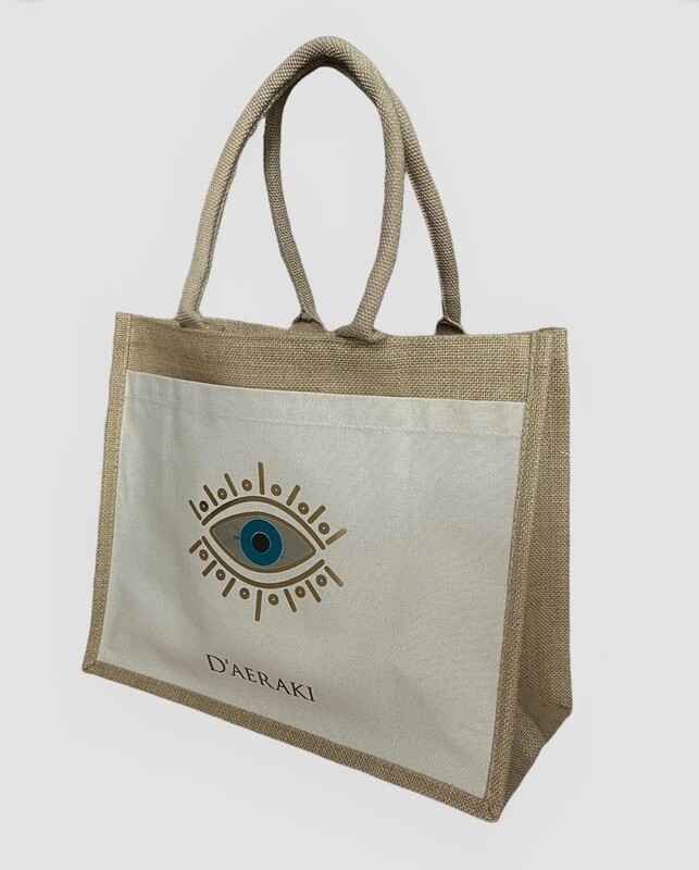 Jute Bag / Shopper / Beach Bag - Evil eye 🧿