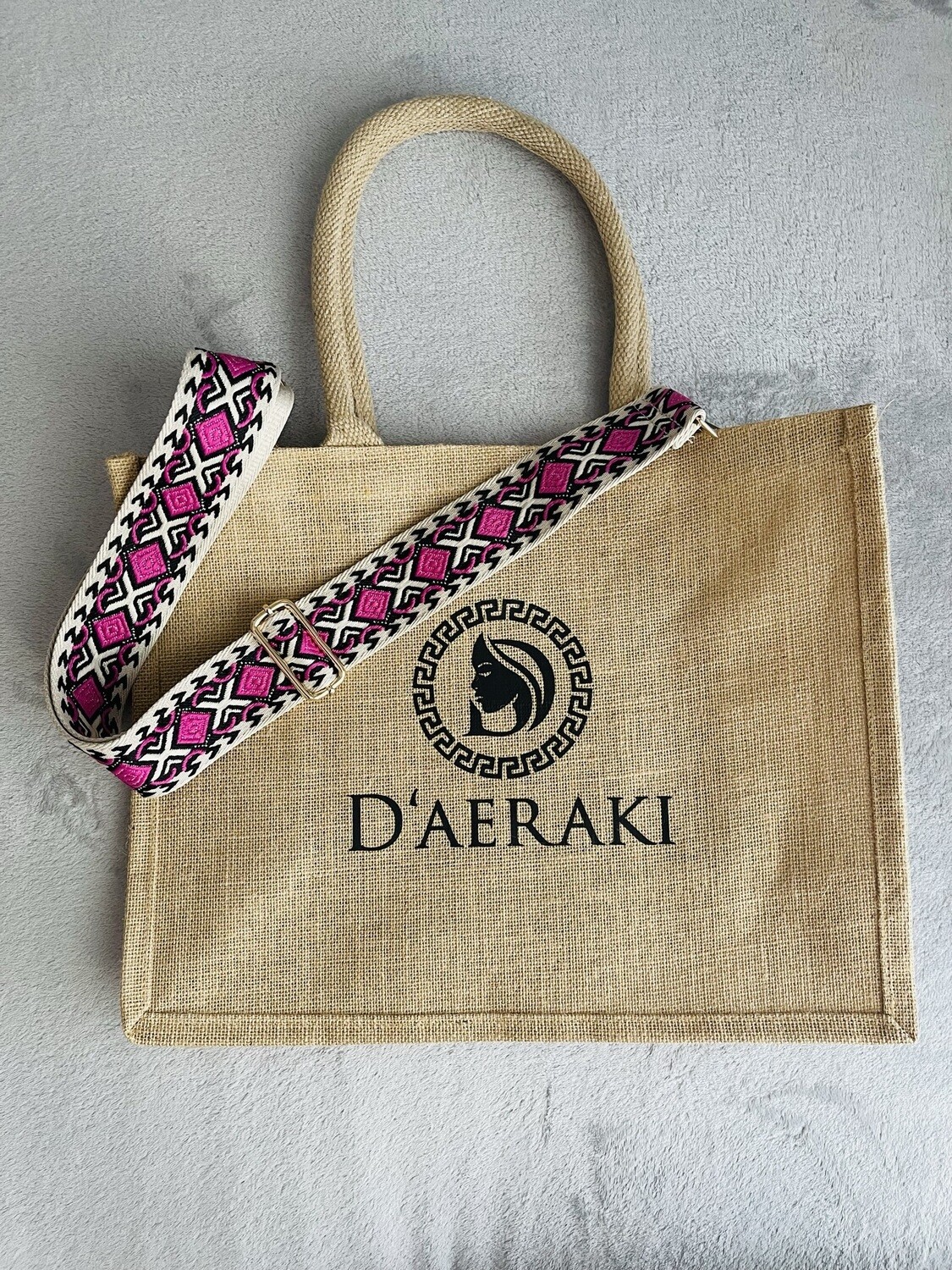 Jute Bag D’aeraki Black ‘n Pink