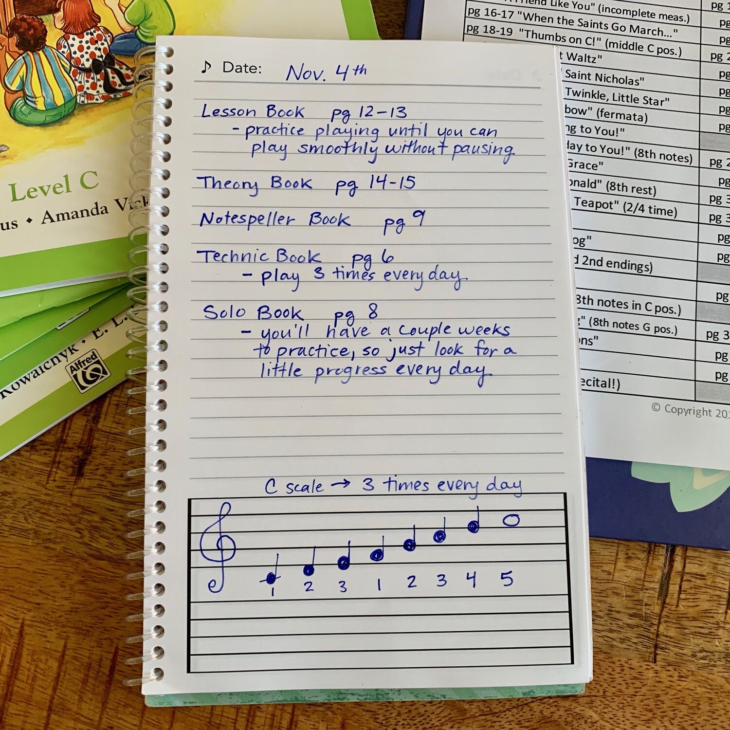 Music Lesson Practice Notebook [Bulk Prices Available] Store