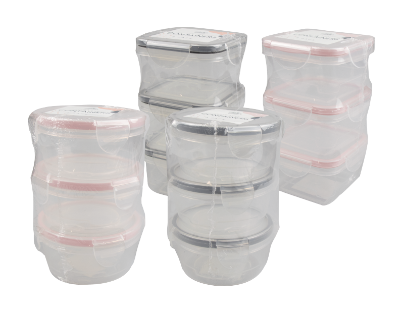 Clip Lock Containers (Pack of 3) Food Storage