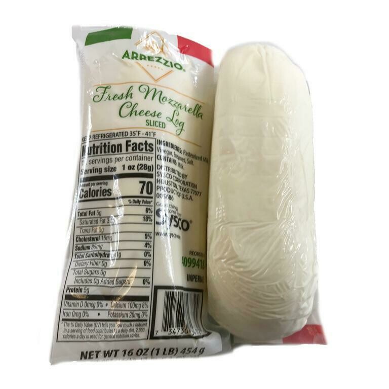 Mozzarella Cheese Log Sliced (1 lb)