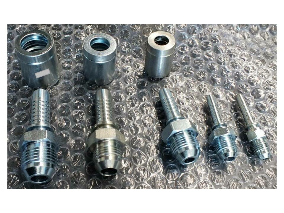 HYDRAULIC HOSETAIL 'CRIMP ON' STRAIGHT MALE TWO PIECE JIC Hydraulic