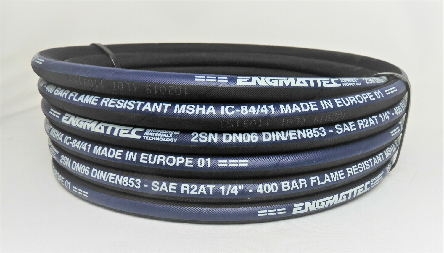 Hydraulic Hose 1/4" Two Wire 100 Meters SAE100R204 MSHA EUROPEAN MADE