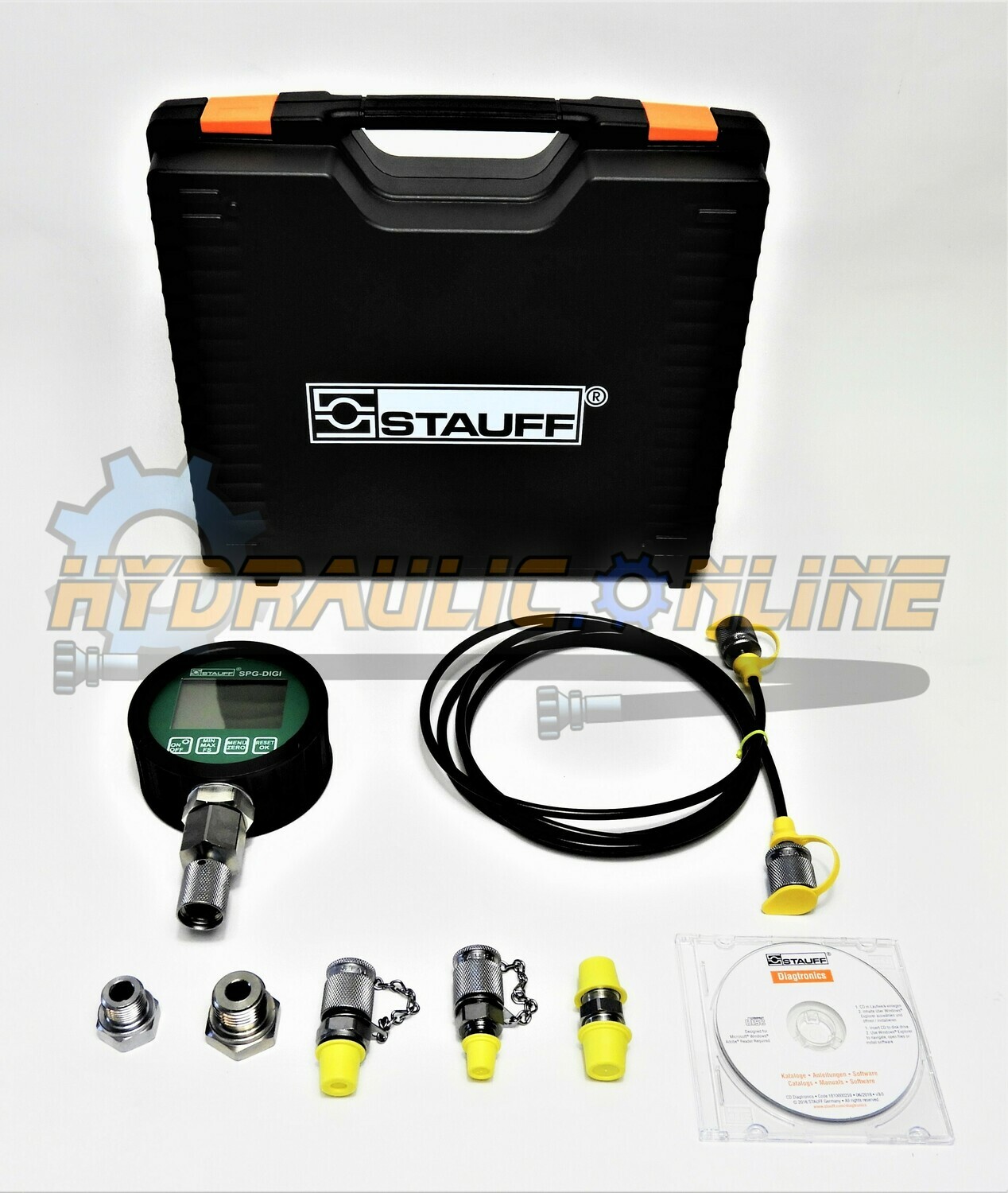 STAUFF DIGI tal Pressure Test Kit 8,800psi 2M Test Hose