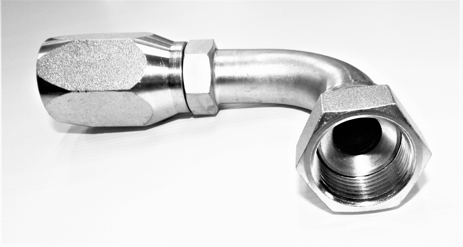 JIC Female Field Fit Reusable Hose Fittings 90° Elbow Hydraulic