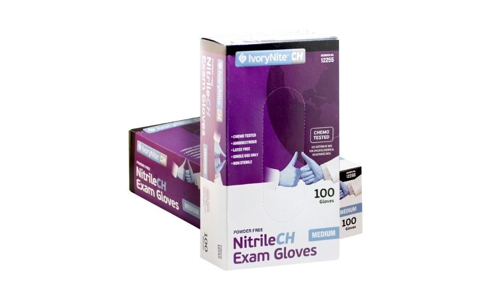 Zircon Black Nitrile Exam Gloves – Fentanyl & Chemotherapy Resistant, 5.1 Mil, 1000/Case