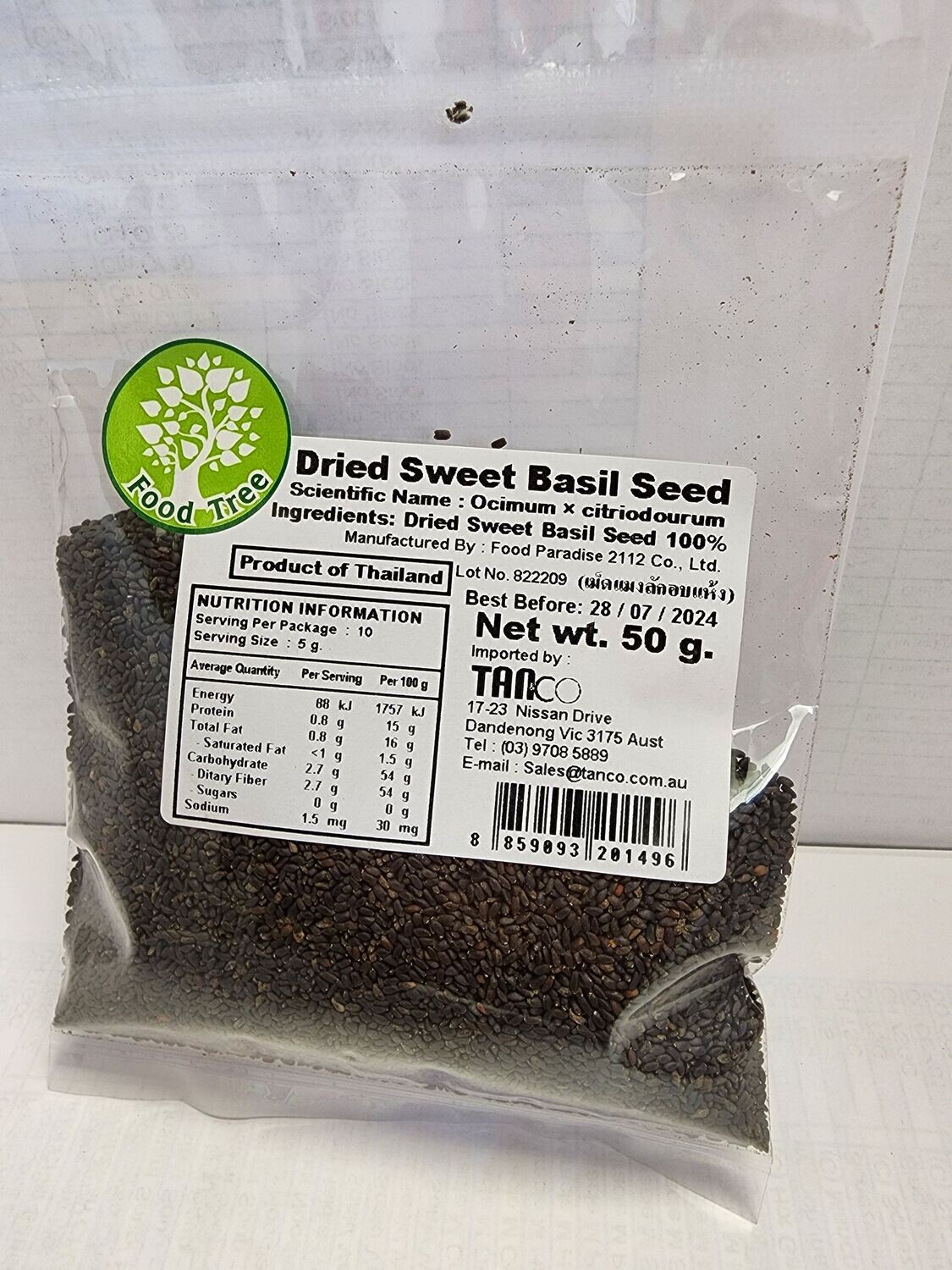 Food Tree Dried Sweet Basil Seed