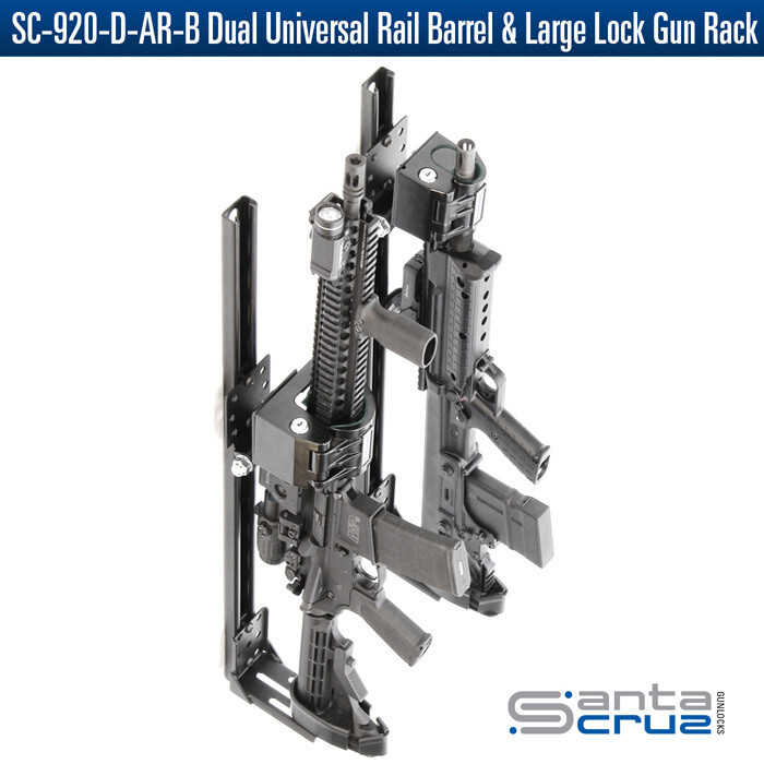 SANTA CRUZ GUNLOCKS SC920DARB Universal Rail Dual Rack With Both Sc
