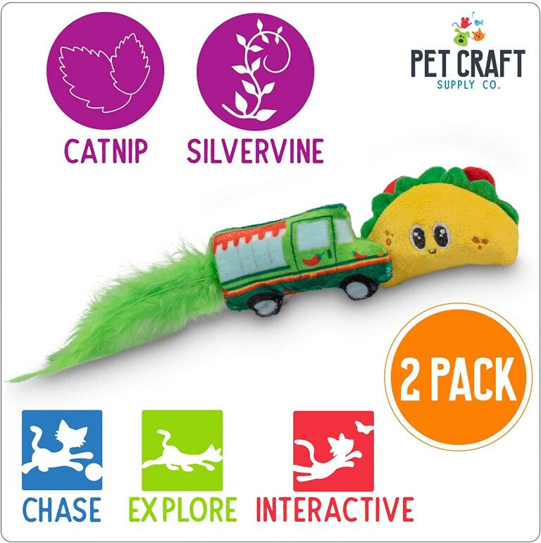 Pet Craft Supply Silly Snacks and Funny Food Crinkle Cuddling Catnip