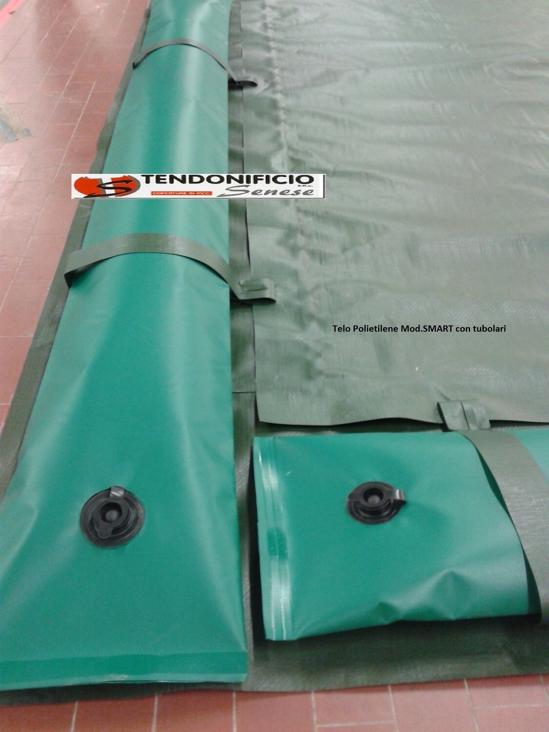 Copertura Invernale Per Piscina 3 X 5 Metri (3,30 X 5,30 M) In PVC, Resistente Allo Strappo, Con Fissaggi Inox - 4