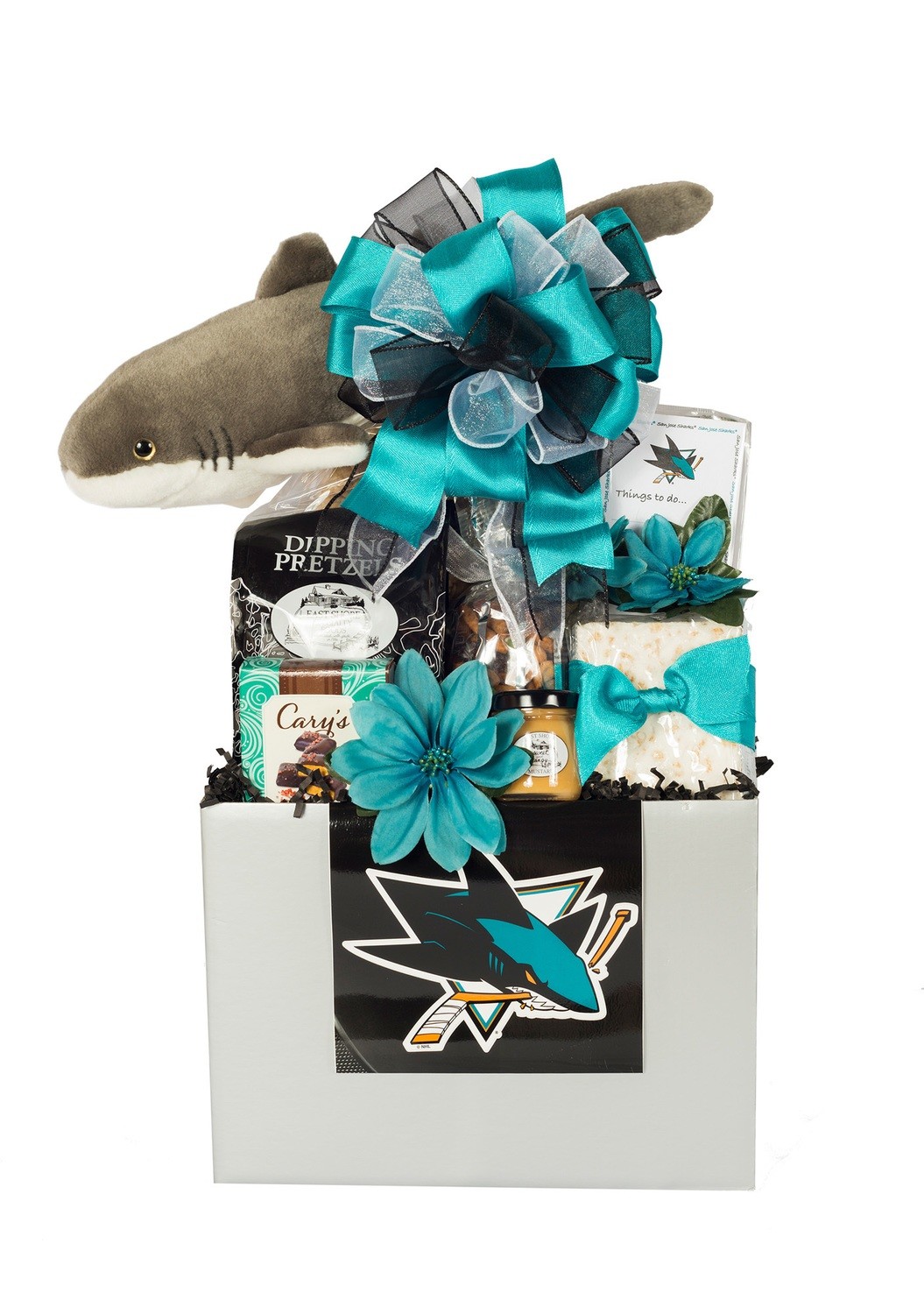 San Jose Sharks Hockey Gift Buy Gift Baskets Online Ship Nationally Pickup or Deliver Bay Area