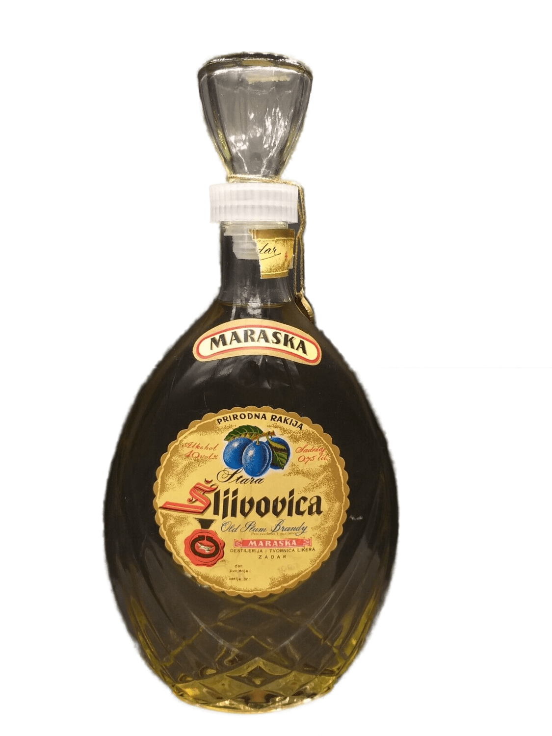Slivovitz Manastirska Slivovitz 45 VOL. Beograd/Jugoslawien 10.10.1978