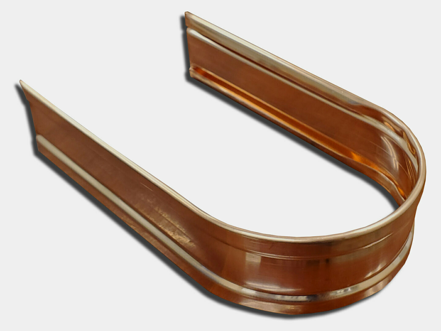 Copper Plain Round Downspout Strap for Wall K&M Shop K&M Sheet