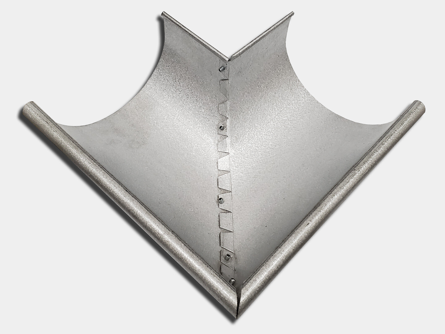 Reverse Bead Half Round Outside Galvalume Plus Miter Shop K&M Sheet