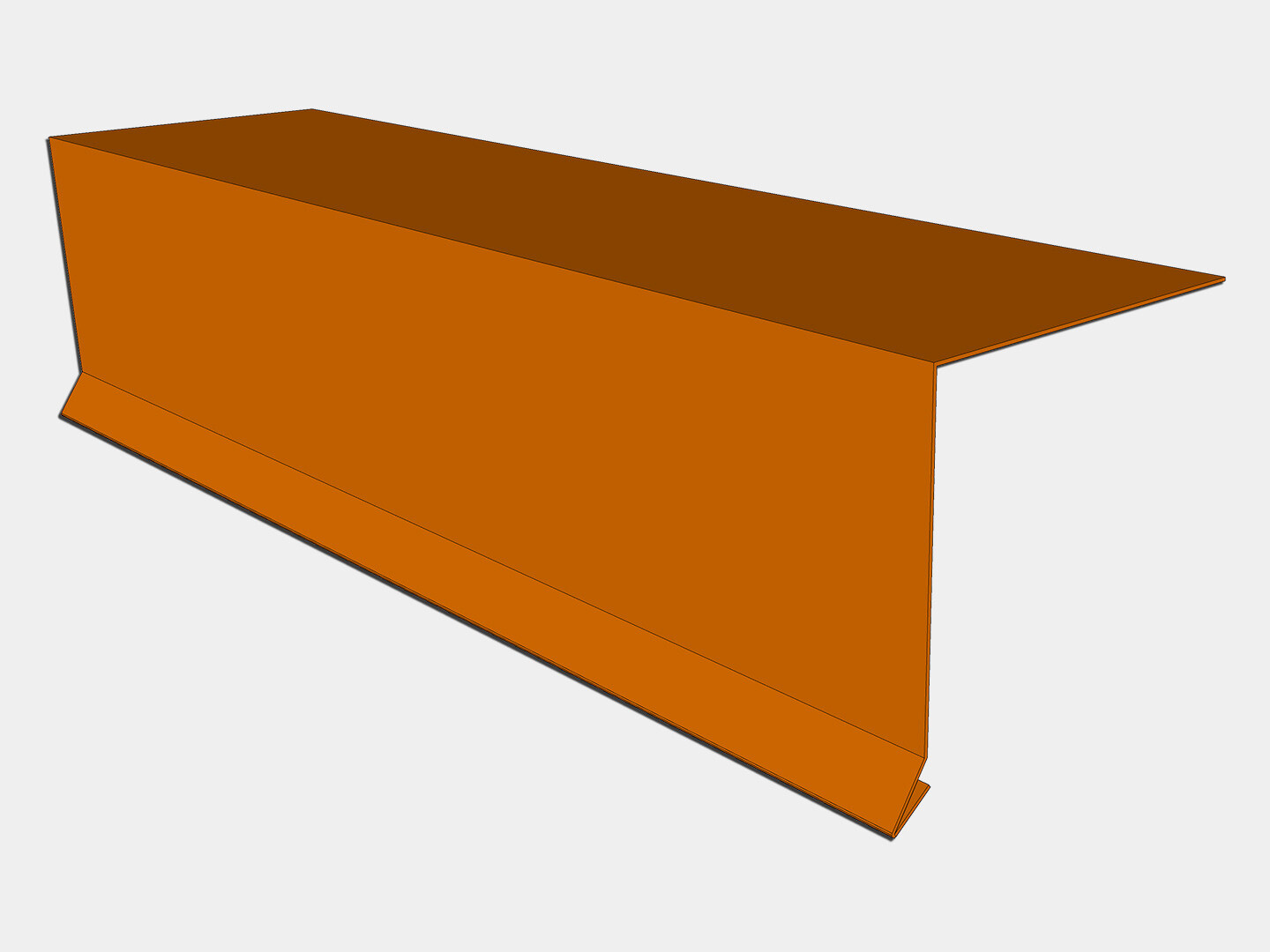 Copper Drip Edge with Kick Standard Profile