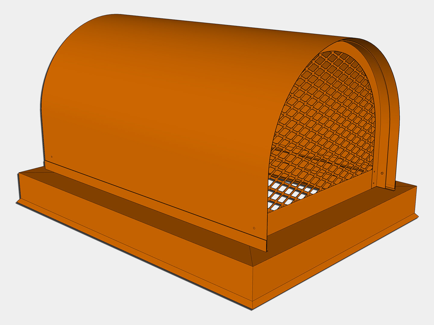 Barrel Roof Chimney Cap - Multi Flue - Radius